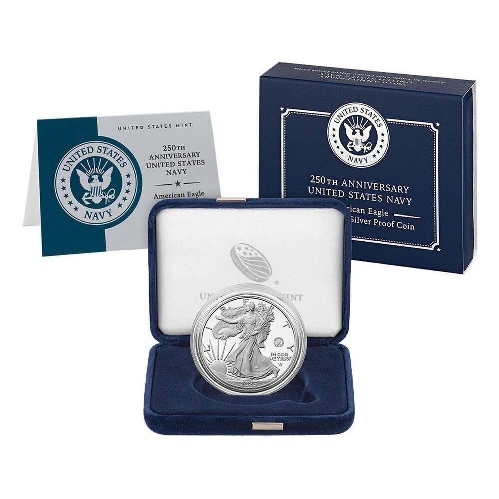 250th Anniversary United States Navy American Eagle One Ounce Silver Proof Coin
